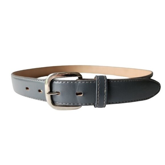 Haband Mens Genuine Bonded Leather Dress Belt 34 Grey Made in USA - Picture 1 of 9